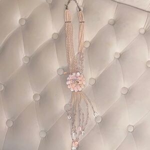 Elegant Pink Floral Necklace
